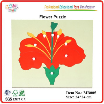 Montessori materiales, Montessori Botany Puzzle -Flower